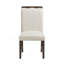 Table de salle à manger moderne à finition brune 5 pièces avec 4 chaises d'appoint beige-121307197