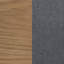 Set Of 2 Blue Fabric Upholstered Dining Chairs, Brown