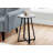 Accent Table, Side, Round, End, Nightstand, Lamp, Marble Look Laminate, Black Metal-885470491