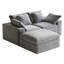 Canapé-lit modulaire compressé gris à 3 places, pour le salon, canapé confortable avec éponge haute densité de style minimaliste moderne utilisant du 33d-1011999044