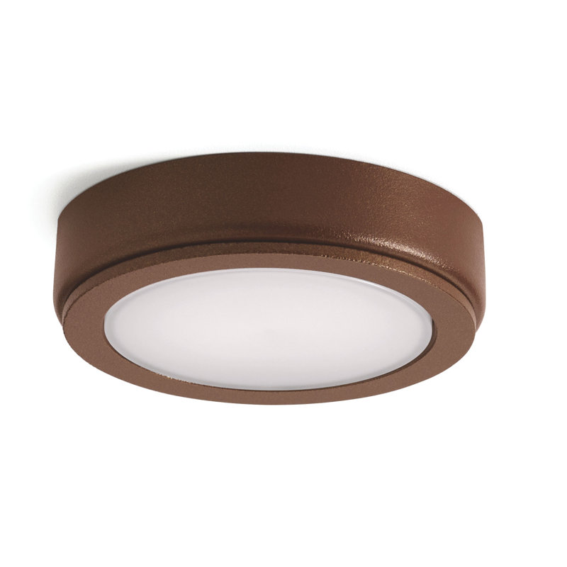 Luminaire rond à DEL sous le meuble 4D Lundergan, Blanc texturé, 3000