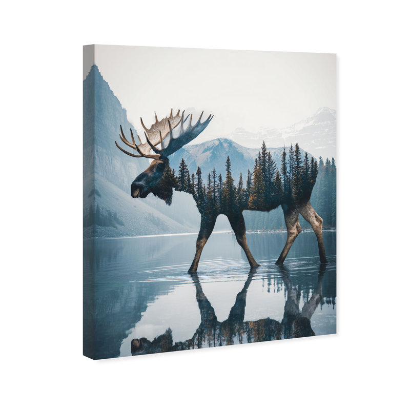 Forest Moose I Print by Oliver Gal, 24" H x 20" W, Gallery Wrapped