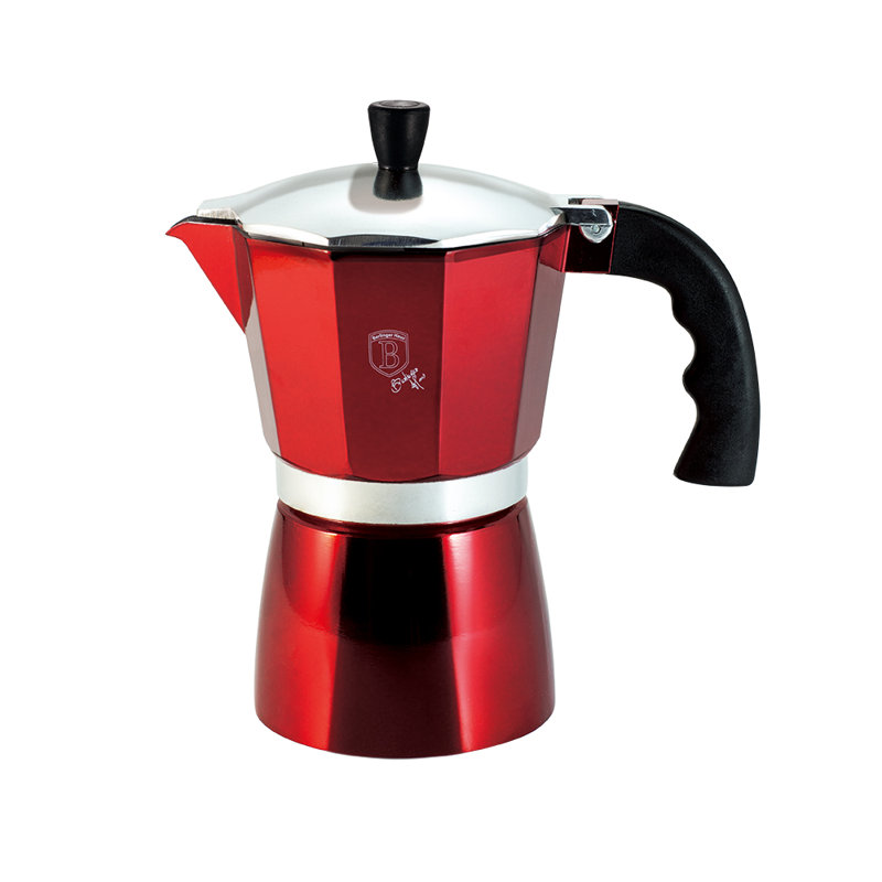 Berlinger Haus Stovetop Espresso Maker, Burgundy