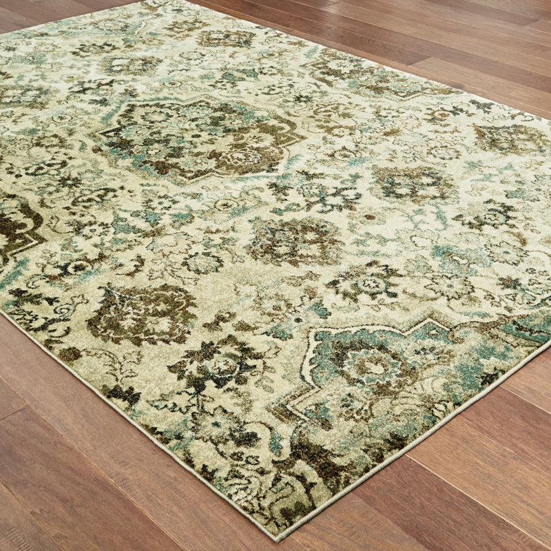 Tapis ivoire / gris Salgado, Rectangle 9 pi 10 po x 12 pi 10 po