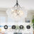 4-light Modern Glass Bubble Chandelier, 24"d-1765888436