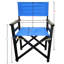 Chaise pliante de 2 réalisateurs en bois avec toile noire. . 22,73 po de profondeur, 19,59 po de largeur, 35,89 po de hauteur, 14,4 lb de toile sur la structure. , Pliable, solide.