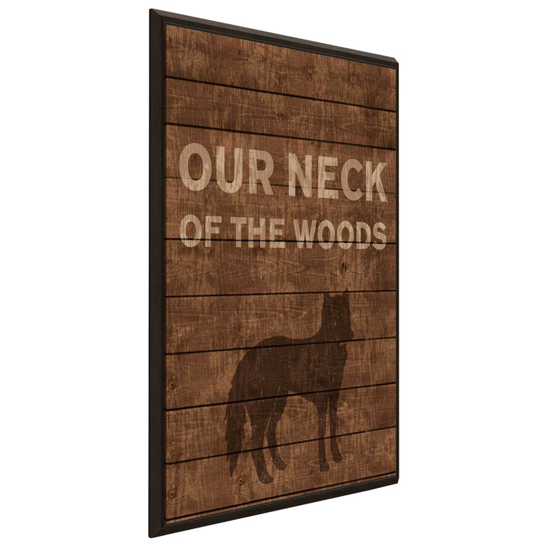 «Our Neck of The Woods», impression, H 33,5 po x l 21,5 po x P 2 po, Cadre flottant espresso
