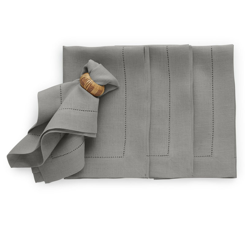 Sonoma - 100% Pure Linen Dinner Napkins (Prewashed), Gray