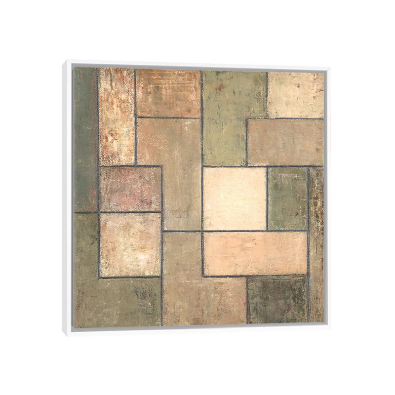 Natures Neutrals by Stephen Cimini - Painting on Canvas, 45.72cm H x 45.72cm W x 3.81cm D, White Framed