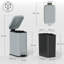 Steel Step On Kitchen Rubbish Bin - 1.32 L-181499595