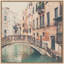 Wandering The Streets of Venice by Laura Evans Framed Canvas Wall Art Print-2074980254