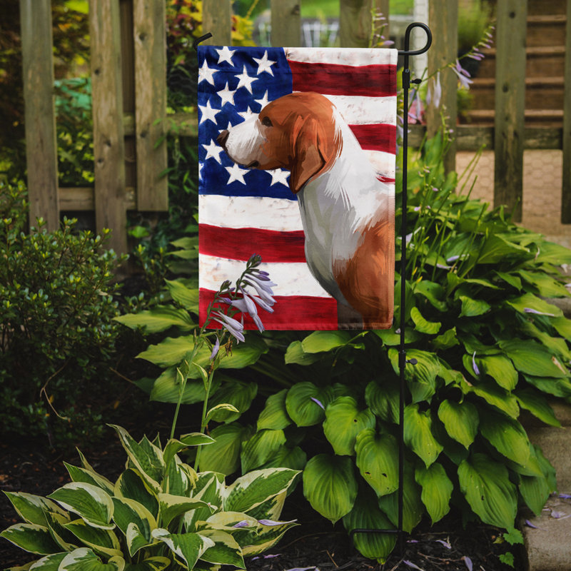 Double Sided 15'' H x 11'' W Polyester Independence Day Garden Flag, Drever