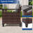 9 Pieces Patio Set with 28'' Fire Pit Table, PE  Rattan Patio Sofa Set With Ottomans and Sturdy Frame-991744267
