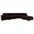 Trayce 6-piece Upholstered Modular Sectional Chocolate