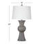 Orillia Grey Ceramic Table Lamp with White Tapered Drum Shade, Classic