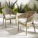 Melony Solid Wood Rectangular Garden Dining Table With 4 Wicker Effect Dining Chairs - Modern Boho