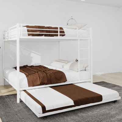 Lit superposé en fer avec rails pour chambre à coucher, chambre d'amis