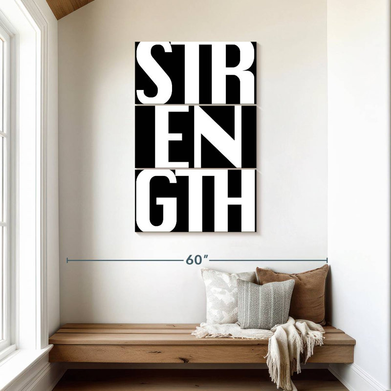 Sireci Strength Typography, 45" H x 28" W