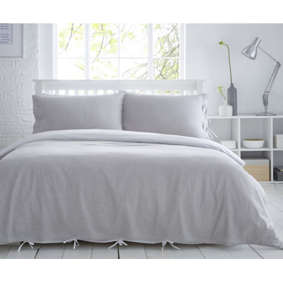 Zoey Cotton Blend Solid Colour Bedding with Pillowcases Included