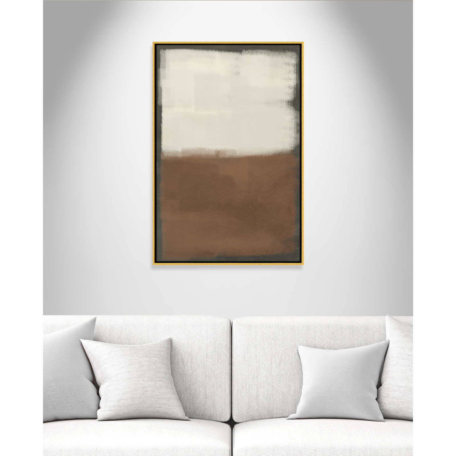 Coronado "Alabaster Burst 2" Painting, 37.5" H x 25.5" W x 2" D, Gold