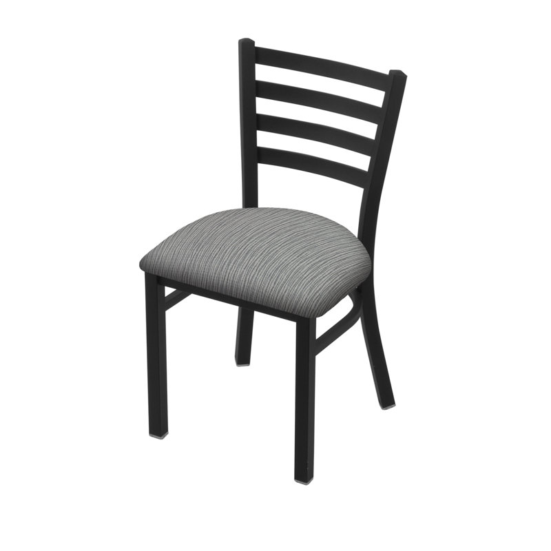 400 Jackie Chair, Black Wrinkle, Fabric-Graph Alpine