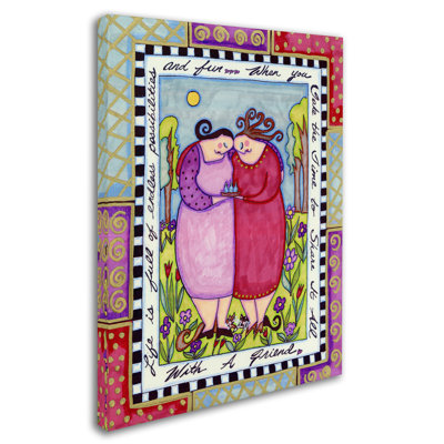 Berkley 'Big Diva Best Friends' Print on Wrapped Canvas