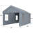 10' X 20' Garage Carport Canopy With Heavy Duty Build, 2 Doors, 4 Vent Windows, Grey For Vehicles Build & Various Purposes