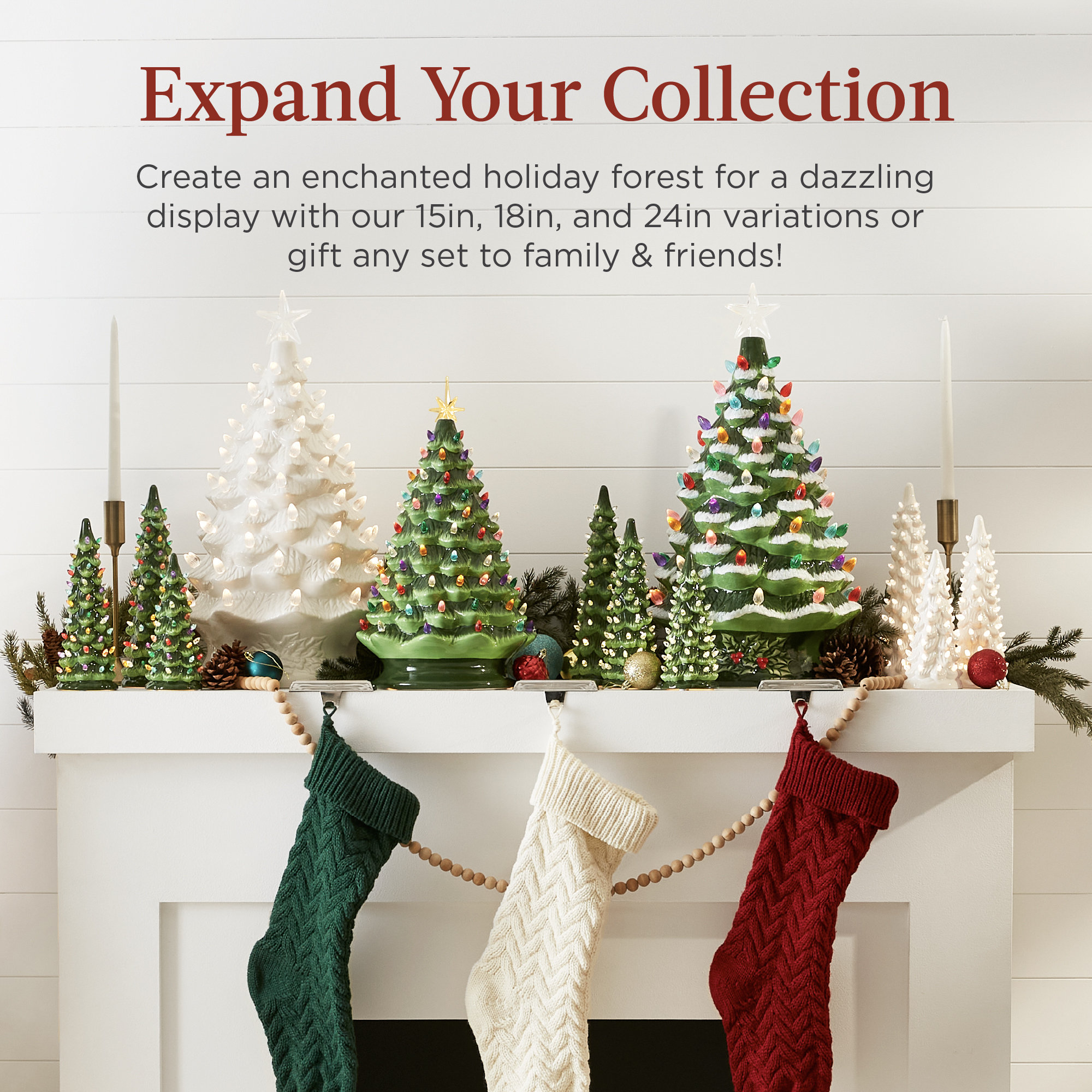 Lighted Artificial Christmas Tree, Multicolored