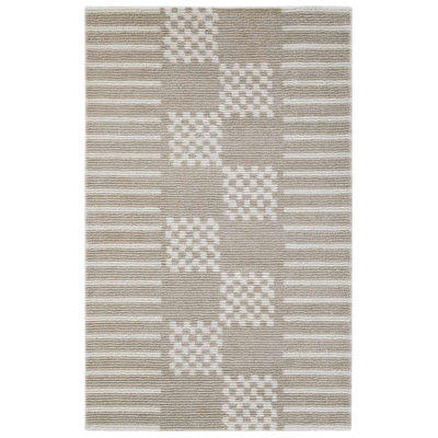 Tapis parallèle: ivoire touffeté à la main Naturalist