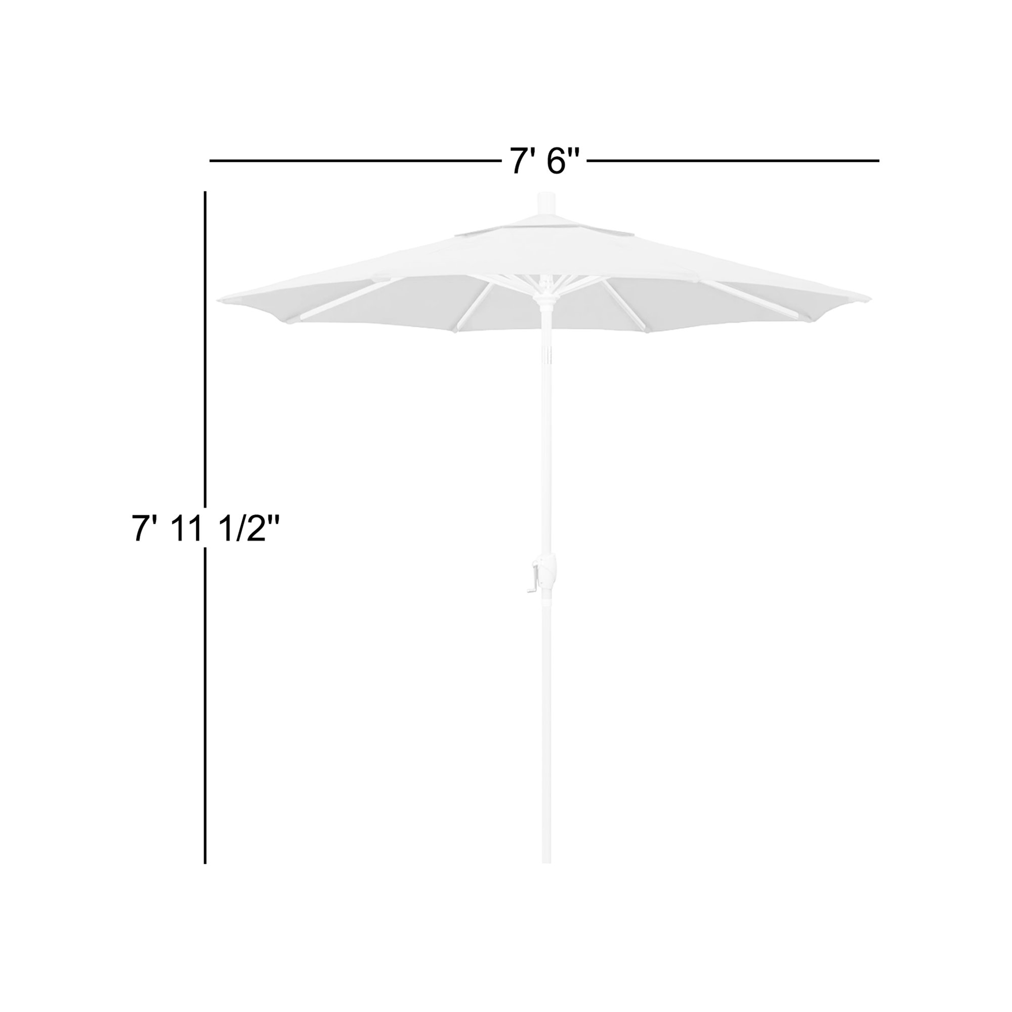 90'' Outdoor Umbrella, Pacifica Hunter Green Performance Canvas