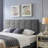 Linen Upholstered Headboards With Metal Leg-522341340