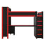 Loft Bed With Desk And Wardrobe, Headboard With Storage & Charging Station, Wood Loft Bed With Slats & Guardrail