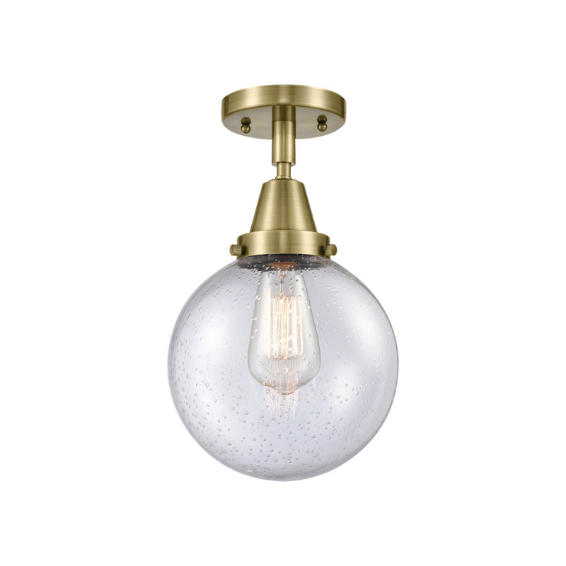 Plafonnier encastré en verre Alfonsa, Laiton antique, Ampoule non incluse, Oui