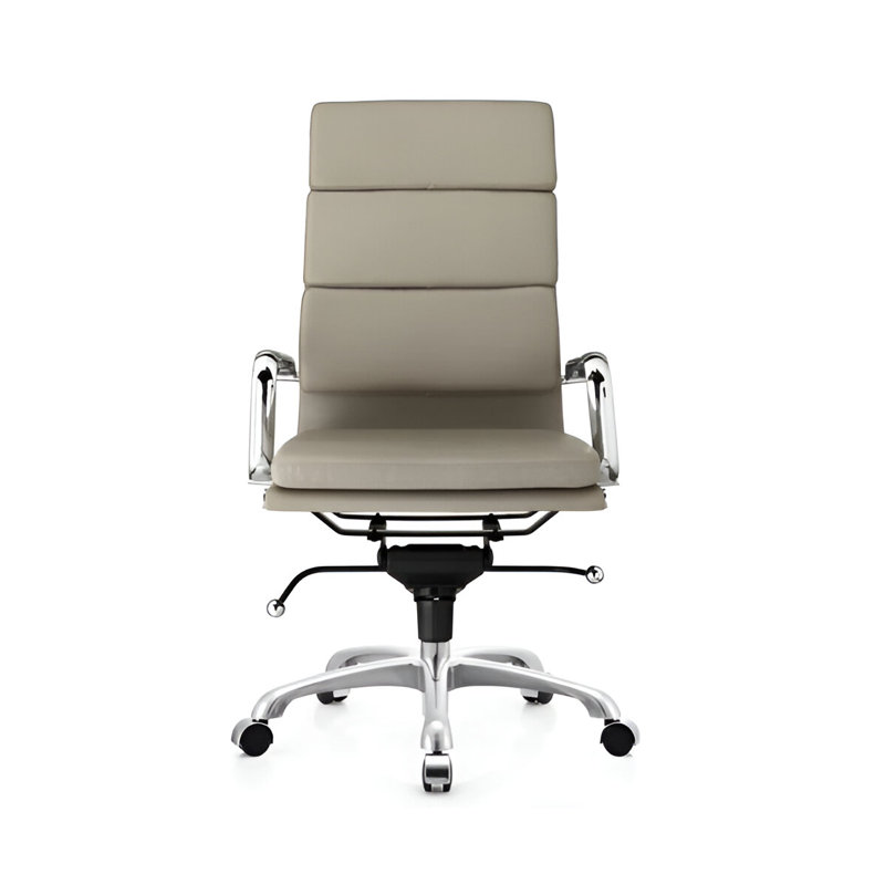 Chaise de bureau Paco à haut dossier, Gris