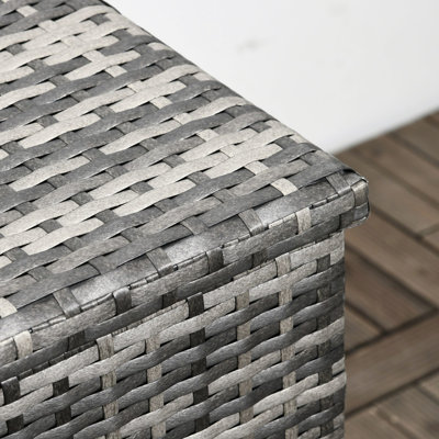 Coffre de terrasse, 113 gallons. Rangement imperméable gris foncé. Pour l'intérieur et l'extérieur. Protège les articles de. Peut contenir des outils de jardin, des fournitures de piscine en plein air. Gris, imperméable. Ranger les fournitures, les outils. -