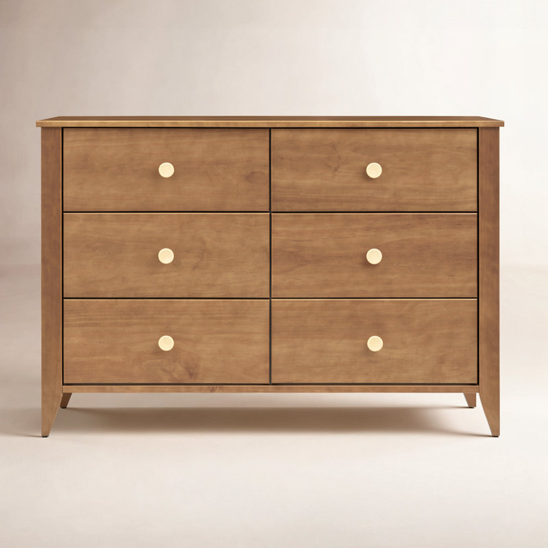 Sprout 6 Drawer Double Dresser, Chestnut