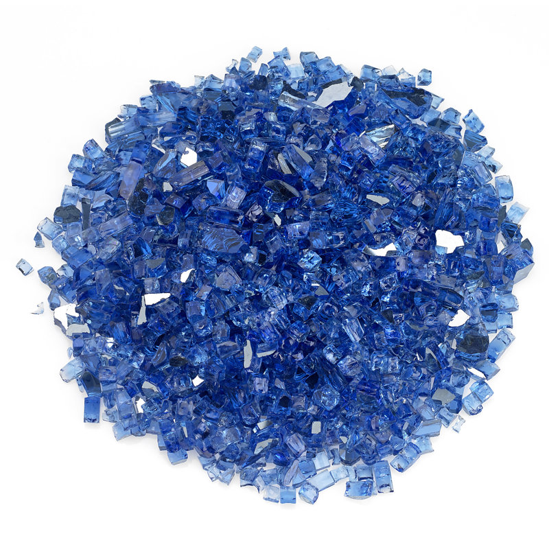 Verre de foyer 1/2 po, Bleu de cobalt