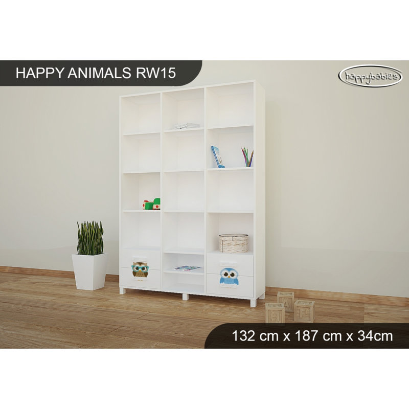 187cm H X 132cm W Kids Bookcase, White