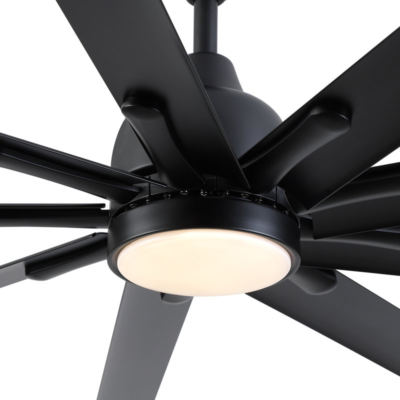 Surdimensionné de 84 po Grand ventilateur de plafond noir avec lumière Supper