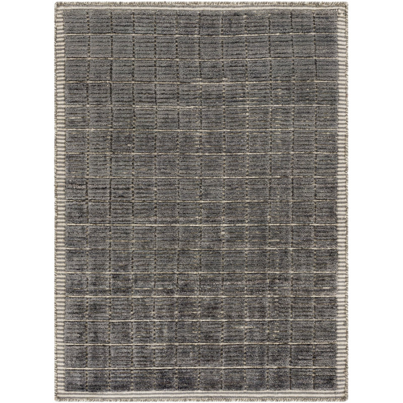 Tapis en mélange de laine tissé à la main Jacey , Rectangle 4 pi x 6 pi