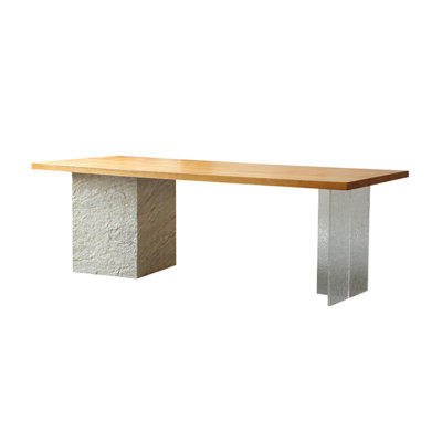 Modern simple oak rectangular dining table