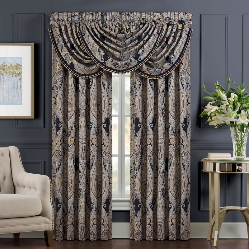 Luciana - Indigo 95" Window Panel Pair, Indigo, 50"" W x 95"" L