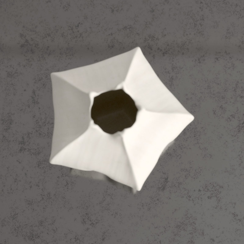 Star Fruit Vase, 7" H x 5" W x 5" D