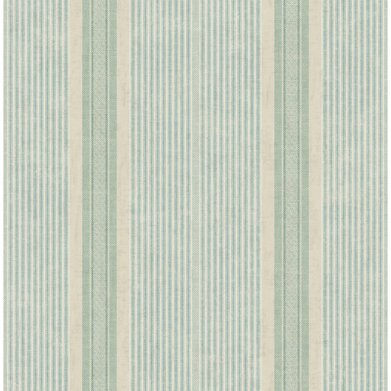 Rouleau de papier peint à rayures l 32,81 pi x l 20,5 po victorian Tillotson, Bleu