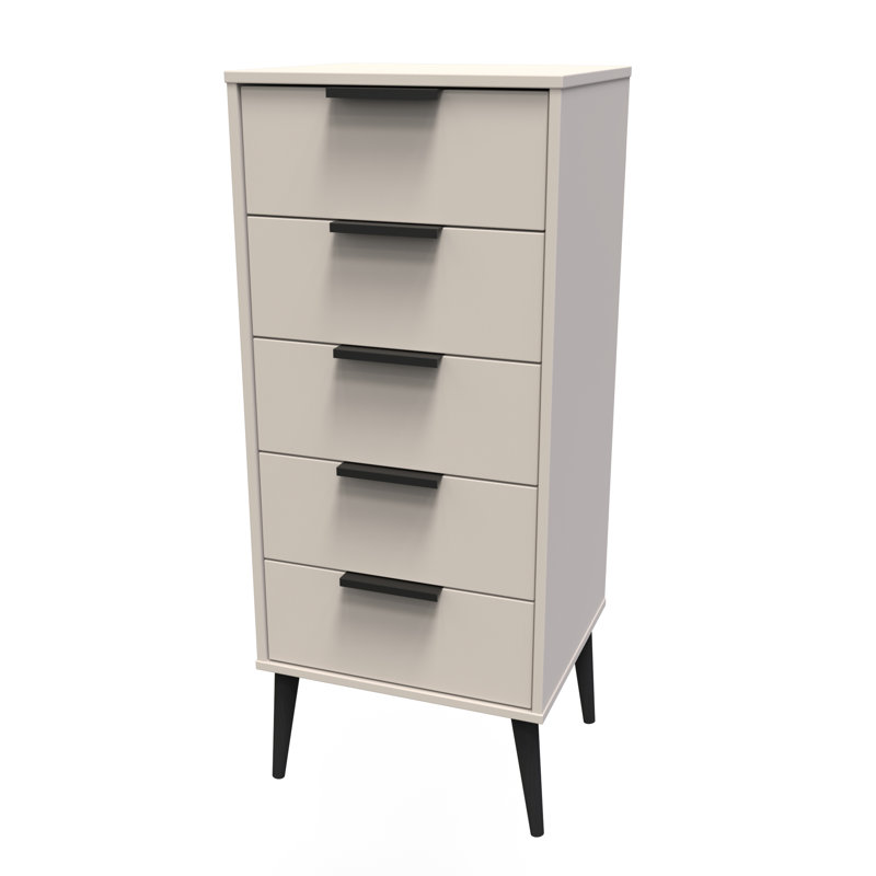 Turah 45cm W Manufactured Wood Bedside Table, Kashmir Matt