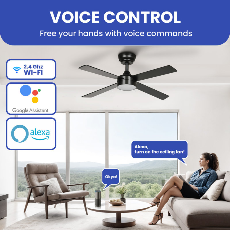 Ventilateur de plafond 48 po avec lumières DEL Lorrie