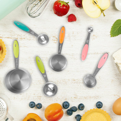 Classic Cuisine 10-Piece Measuring Cups and Measuring Spoons Set – Stainless Steel