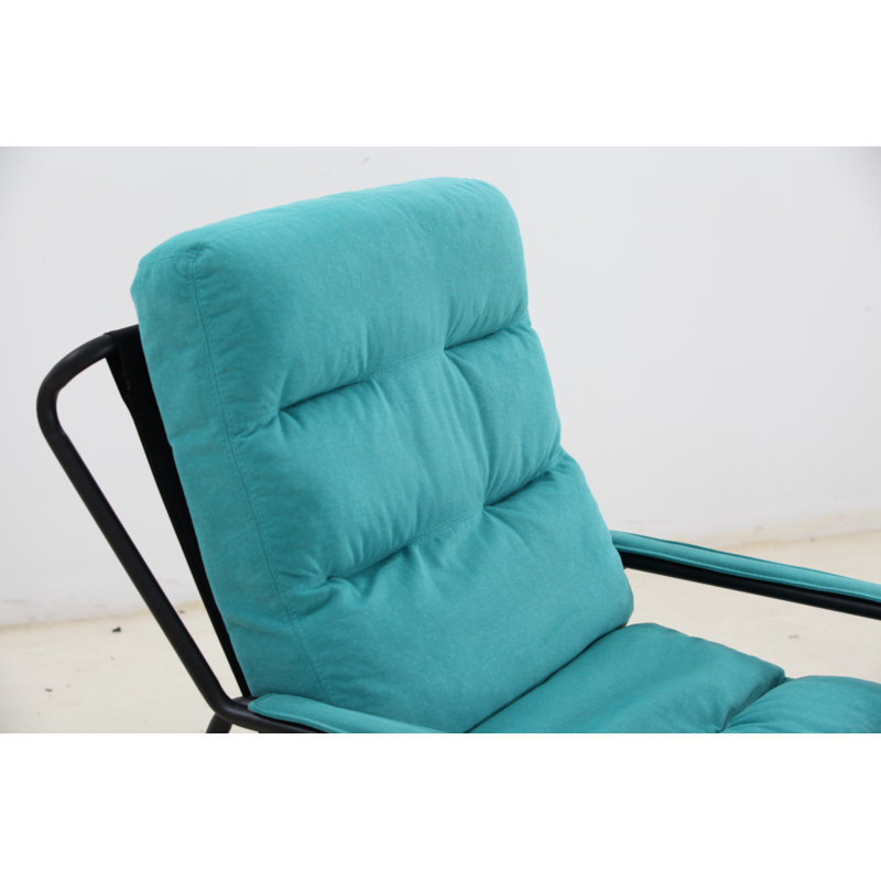 Chaise longue l 36,9 ", Tissu bleu