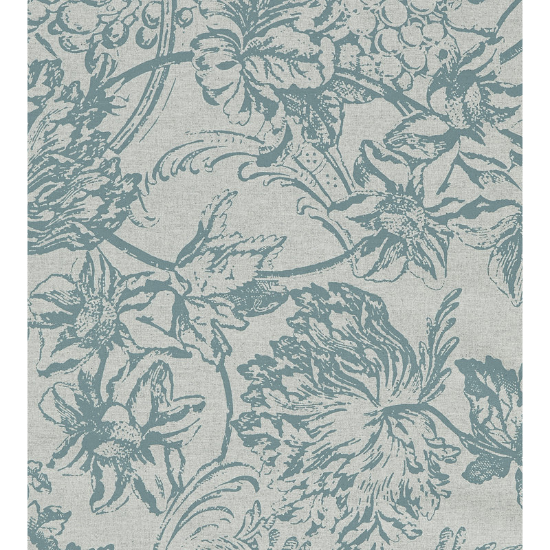 Calabria Alma Silhouette Print Fabric, Juniper