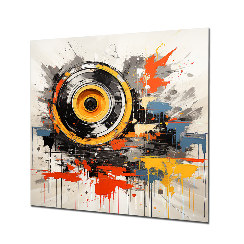 Rétro vinyle musique Serenade I - Disques vinyle, art mural en métal, H 16 po x l 16 po